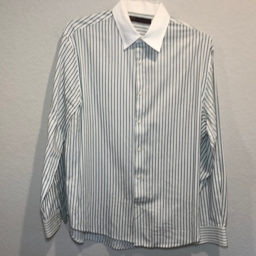 Men’s Perry Ellis Stripe Dress Shirt L